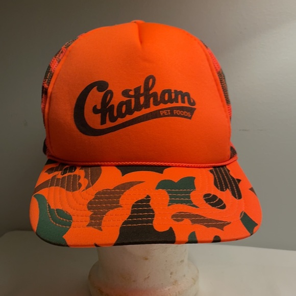 Vtg San Sun Advertising Snap Back Cap Chatham Pet Foods - Picture 3 of 11